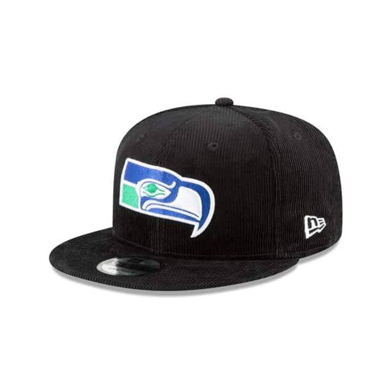 NFL Seattle Seahawks Corduroy 9Fifty Snapback (XXB0111) - Black New Era Caps